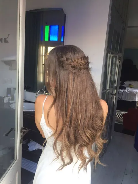 שרון פור תסרוקת כלה צמות - גלי מוברש